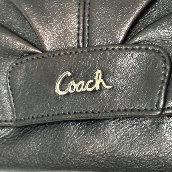 COACH Black Leather Wristlet - Picture 2 of 8